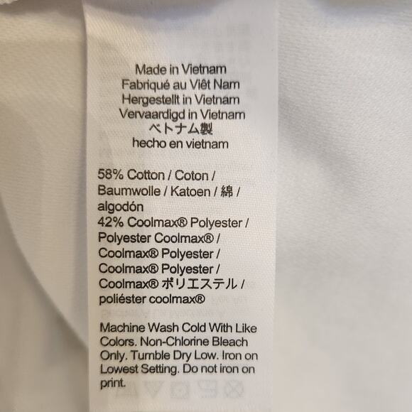 NWT J. Crew Performance Polo Shirt With COOLMAX® Technology White M Tall - Picture 9 of 10